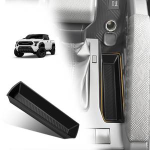 lot 12115 image: Muslogy Center Console Inserts Compatible with 2024 2025 2026 Tacoma Accessories Middle Console Gear Shift Waterproof Silicone Inserts Beside Handbrake Gear Shift Storage Organizer (Wont fit 4Runner)