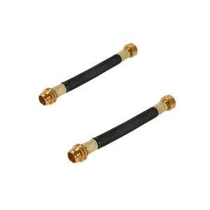 lot 12138 image: Boersite 2 PCS 0.8ft Garden Hose Extension Flexible Hose Adapter Short Connector Hose with Integrated Spiral Tube for Hose ReelRVDehumidifier (2) (Only One)