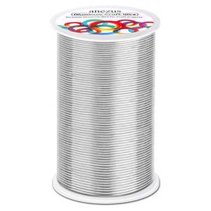 lot 12152 image: Anezus Bendable Craft Metal Wire - 540 Feet, 18 Gauge Flexible Beading Wire for Wreath Making, Jewelry Making, Floral (Silver, 1mm)