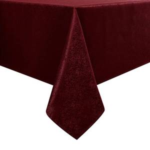 lot 12170 image: Wekwch Burgundy Jacquard Rectangle Tablecloth Exquisite Grain Design Waterproof and Wrinkle Resistant Table Cloth for Indoor Outdoor Parties Kitchen Dinning Room 60 Inch by 84 Inch