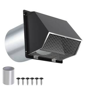 lot 13914 image: 6 Inch Hooded Wall Vent with Screen and Damper,6Exhaust Vent Dryer Vent Cover Outside,6 Vent Cover Exterior Wall Vent Cap for Kitchen Range Hood Vent Dryer Air Vent Bathroom Exhaust,Galvanized Steel