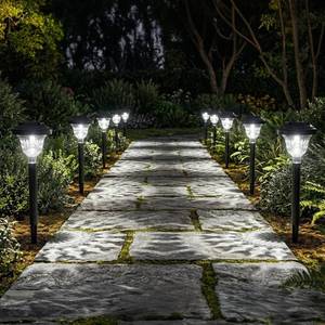 lot 13919 image: Torlaist Solar Pathway Lights Outdoor 10 Pack Waterproof Solar Garden Lights Auto OnOff LED Solar Yard Lights 6000K Cool White Solar Stake Lights Outdoor Landscape Path Lights for Driveway Walkway