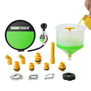 lot 13936 image: OEMTOOLS 87045 No Spill Coolant Filling Funnel Kit with Coolant Tester, No Spill Coolant Funnel Kit, Coolant Tester Kit