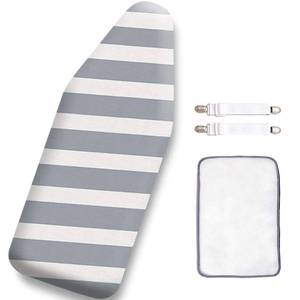 lot 14145 image: SheeChung 12.5 x 32 Inch Small Ironing Board Cover and Pad,Cotton Cover & Extra Thick Padding,Resists Scorching and Staining,Elastic Cord,Fits Small Mini Table top Ironing Board (Board not Included)