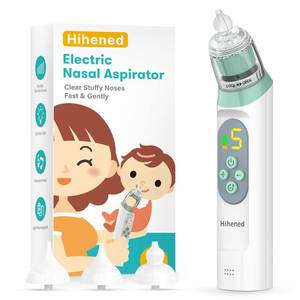 lot 14165 image: Electric Nasal Aspirator for Baby, Nose Aspirator for Toddlers, Waterproof Baby Nose Sucker, Nose Cleaner with 3 Silicone Tips, Adjustable Suction Level, Music and Light Soothing Function,Green