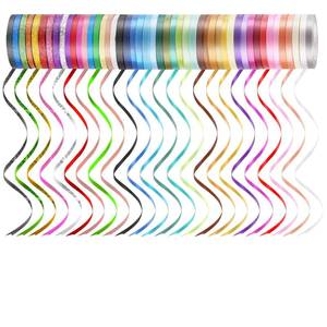 lot 14179 image: 48 Rolls Curling Balloon String Roll Ribbons, 48 Colors 5mm 11 Yards Gift Wrapping Ribbons for Art Crafts Bows Wedding Party Florist