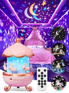 lot 14185 image: Carousel Night Light for Kids,15 Music15 Films315 Colors Star Projector for Kids Night Light Projector,360°Remote1200mah Unicorn Toys for Girls Room Decor,Autism Toys,Toddler Gifts for Girls Baby