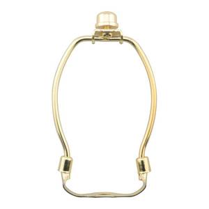 lot 14196 image: DGBRSM 5 Inch Lamp Harp Stand with Standard Saddle and Lamp Tip DIY Detachable Lighting Project Tool for Bedroom Living Room Floor Lamp Gold