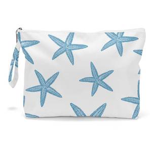 lot 14213 image: Fokongna Wet Bag, Travel Wet Dry Bag Water Proof Beach Bags for Swimsuit Beach Pool Diapers Dirty Yoga Gym Clothes Zipper Pouch, for Women Sister Friends Ocean Sea Shells Makeup Bag