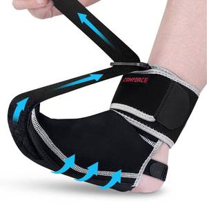 lot 14260 image: COMFORCE Plantar Fasciitis Night Splint, Achilles Tendonitis Brace,Night Splint for Plantar Fasciitis Women and Men,Foot Brace, Black (Large)