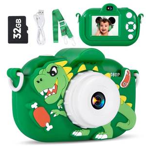 lot 14266 image: MAVOKIS Kids Camera Digital Camera for Age 3-8, 1080P Toddler Camera for Kid with 32GB SD Card, Toddler Girls Toys Age 6-9, Christmas Birthday Gifts for Children, Green