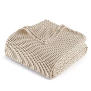 lot 19101 image: Exclusivo Mezcla 100% Cotton Waffle Throw Blanket for Couch, Sofa, Lightweight and Breathable Gauze Muslin Blanket for Summer, Moisture-Wicking, Home Decor, 50x70, Khaki
