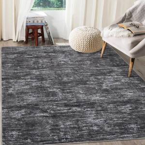 lot 19167 image: RUGSREAL Area Rug 5x7 Machine Washable Area Rug for Living Room Non-Slip Stain Resistant Modern Abstract Bedroom Rug Contemporary Solid Throw Rug Foldable Floor Carpet for Dining Room, Dark Grey