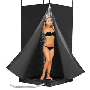 lot 19187 image: MABOZOO Privacy Tent and Foldable Shower Base Set, Portable Shower Pan with Tent and Drain Pipe, Camping Bath System for RV, Camping, Boat. Patent Pending
