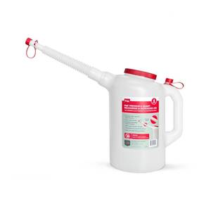 lot 19190 image: PAK Premium 6 Quart Measuring and Dispensing Jug, Flexible 10.5 Spout, Made in USA