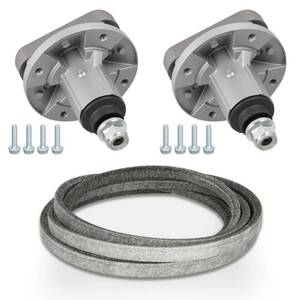 lot 19192 image: 42 inch GY20050 Spindle Rebuild Kit for John Deere L100 L105 L108 L110 L111 L118, Includes 2 Spindles GY20785 285093 with 1 Belt GX20072 GY20570