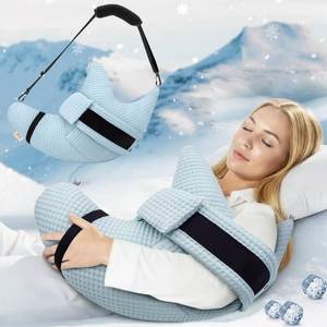 lot 19193 image: Muwago Shoulder Surgery Pillow with Cooling Cover for Post Recovery Side Sleeper and Rotator Cuff Pain Relief Must Haves After Frozen Arm Impingement Surgical Support Elevation Supplies, Machine Wash