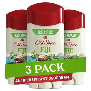 lot 20151 image: Old Spice Mens Antiperspirant & Deodorant, 247 Lasting Freshness, Advanced Sweat & Odor Protection with Skin Conditioners, Invisible Solid, Fiji with Palm Tree Scent, 3.4 oz (Pack of 3)