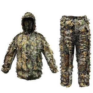 lot 20152 image: Funkoiteer Ghillie Suit Camouflage Hunting Suits Outdoor 3D Leaf Lifelike Camo Clothing Lightweight Breathable Hooded Apparel Suit for Jungle Shooting Airsoft (XLXXL)