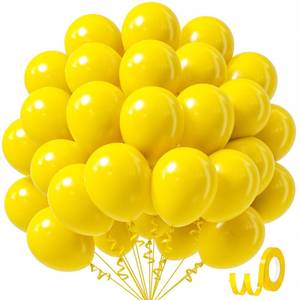 lot 20165 image: Awenztech Yellow Balloons 12 inch, Yellow Latex Balloons 50pcs Party Balloons for Baby Shower Sunflower Bee Wedding Birthday Party Decorations