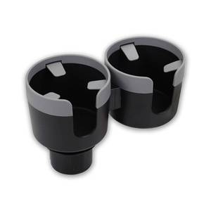 lot 20168 image: GAOLAOSY Car Double Cup Holder Extender, Multifunctional 2-in-1 Auto Drink Holder Insert with Adjustable Base, Portable Cup Holders Adapter, Universal Car Beverage Organizer for Bottle, Snack (Grey)