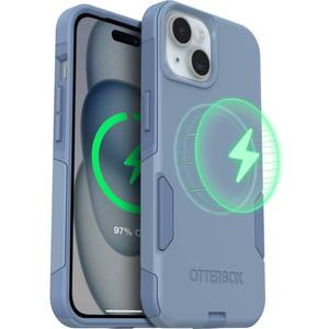 lot 20184 image: OtterBox iPhone 16e, iPhone 15, iPhone 14, and iPhone 13 Commuter Series Case - MagSafe Edition - Blue, Slim & Tough, Pocket-Friendly, with Port Protection - Crisp Denim