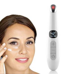 lot 20188 image: Vowleike Eye Lift Wand, 3 in 1 Vibrating Red Light 98°F to 113°F LCD Display Eye Massager for Dry Eyes, Dark Circles and Puffiness, Electrical Face, Neck Sculpting Pen for Fine Lines and Wrinkles