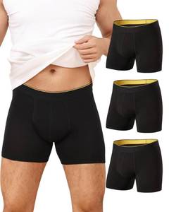 lot 20199 image: Battewa Leak Proof Underwear for Men Oeko-TEX Incontinence Underwear for Men Bladder Leakage Boxer Briefs 60ml Discreet Protection 3-Pack (Black XX-Large)