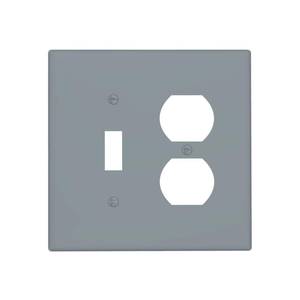 lot 20210 image: WUYOCHA Decorative Outlet Covers Grey 2 Gang Light Switch Cover Plate Single Toggle Duplex Wall Plates for Electrical Outlets Switch Plate Covers for Bedroom Kitchen Home Decor