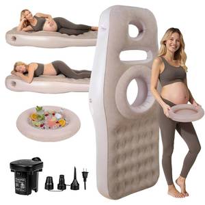 lot 20213 image: Inflatable Pregnancy Pillow with Belly & Head Hole, Prone Pregnancy Pillow for Stomach Sleepers, Belly Pillow Pregnancy Mattress for Pregnant Women, Maternity airbed Pool Float for Tummy Massage