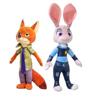 lot 20225 image: JuGuo Plush Toys 2-Pack 17 Judy Hopps and 15 Nick Wilde Stuffed Animals, Soft Plush Set for Kids and Fans
