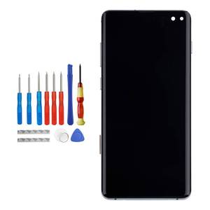 lot 20231 image: Vvsialeek New Dynamic AMOLED Compatible with Samsung Galaxy S10 Plus SM-G975F SM-G975U SM-G975W LCD Touch Screen Display Blue with Frame Tools