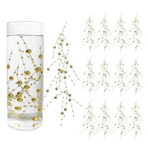 lot 20232 image: 12 Pcs White Artificial Branching Pearl String Garland Faux Pearl Bead Strands for Floating Candle Centerpieces Vase Fillers Valentines Day Wedding Holiday Decorations