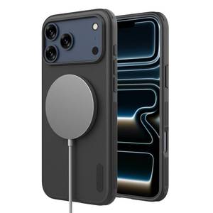 lot 20240 image: Nillkin for iPhone 17 Pro Case Magsafe, Built-in Magnets Compatible with MagSafe, Shockproof Protective, Soft Bumper, Anti-Scratch & Slip, Slim Magnetic Case for iPhone 17 Pro 6.3 inch - Black