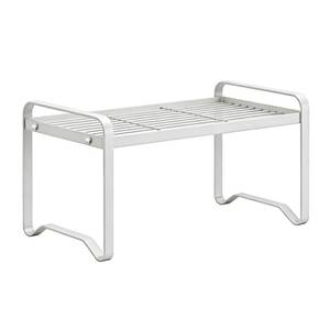 lot 20251 image: HGZBS Metal Wire Cabinet Shelf - Multi-Functional Storage Solution for Kitchen, Pantry, Countertop & Under Cabinet - Spice Holder, Bookshelf & Cup Display Stand - White, 1-Tier 12 L