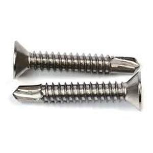 lot 4485 image: #14 x 1-12 (50 Pack) Flat Head Sheet Metal Screws Self-Tapping Screw Phillips Head Self Drilling Screws, 410 Stainless Steel