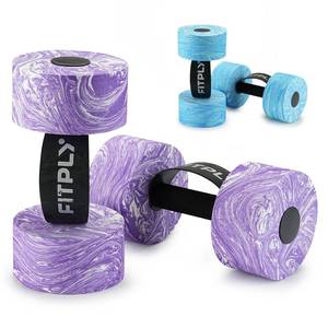 lot 1504 image: fitply Water Weights Aquatic Pool Dumbbells for Swimming Exercise - EVA Foam Swim Pool Weights with Handle Strip, 2PCS Lightweight Water Dumbbells, Aerobics Swimming Exercise Equipment
