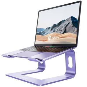 lot 1538 image: Nulaxy Ergonomic Aluminum Laptop Stand - Detachable Riser for 10-15.6 Laptops (Purple)