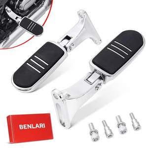 lot 2067 image: Benlari Passenger Foot Pegs, Passenger Mini Footboard Footpegs Fit for Harley Davidson Touring Road King Electra Glide Road Glide Street Glide 1993-2024 (Chrome)