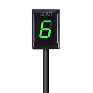 lot 2090 image: Motorcycle Gear Indicator for Kawasaki ER6N V650 Ninja 300 Z1000SX Moto 1-6 Gear Display ECU Plug LED Digital Display Waterproof(Green)