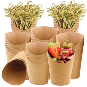 lot 2096 image: BLUE TOP 30 cups100 food kimchi value set with bamboo knot kimchi cooked food cup, 12 ounce cowhide paper cup, and 4.7-inch bamboo knot kimchi set, perfect for appetizers