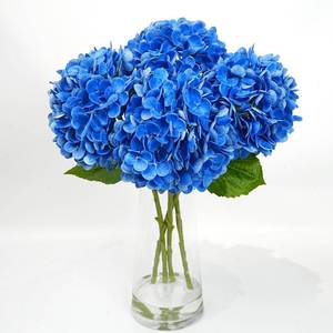 lot 2112 image: 4 Pcs Fake Hydrangeas, 20 Tall Large Bloom Latex Hydrangea Real Touch Faux Lifelike Silk Flowers Bouquet for Vase Filler Home Office Wedding Party Decor, DIY Floral Arrangement, Centerpieces