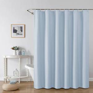lot 2121 image: OWENIE Glacier Blue Shower Curtain for Bathroom 72x72 Inch, 3D Embossed Textured Waffle Fabric Shower Curtains, Soft Hotel Farmhouse Style, Water Repellent, Machine Washable, 72 W x 72 L