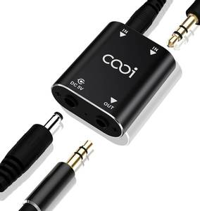 lot 2133 image: Cooidea 2 Channel Stereo Audio Mixer - Metal Shell, AUX Interface Support 2 In 1 Out Mini Stereo Sound Mixer Includes 1-Meter Audio Cables - For PC, Phone, Laptop, Headphones