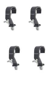 lot 2148 image: DragonX 4 pack Heavy Duty 66 lb Aluminum Alloy Stage Lighting Black C Clamp Mounting Truss Bracket Hook Clamp for DJ Projector Par Spotlight Moving Head Light Pole Mount Ideal for Truss Clamps DJ