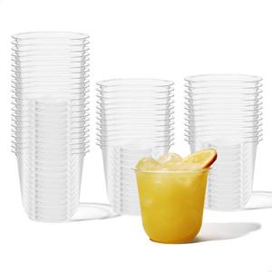lot 3335 image: TOSSWARE NATURAL 12oz Arc - Plant Based 98mm Clear Cold Cups - Plastic Alternative for Parties, Bachelorettes, Weddings - Recyclable - Set of 100