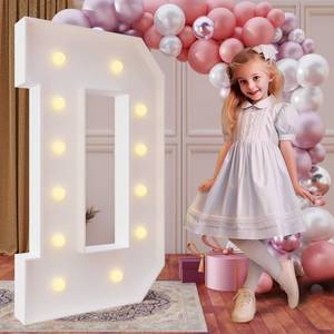 lot 3352 image: imprsv 4FT Marquee Light Up Letters for Birthday Party Decorations Large Marquee Letters for Wedding Event Bridal Shower Engagement Anniversarty Party Decor,Letter D