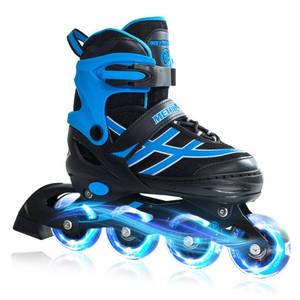 lot 3363 image: METROLLER Inline Skates for Girls Boys Ages 5-8 8-12 Adjustable Illuminating Wheels Inline Roller Skates for Youth Kids Outdoor Blades