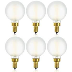 lot 4070 image: Duoled E12 LED Bulb Dimmable 4W Equal Warm White 2700K G16.5 Frosted Candelabra Bulb 40 watt for Chandeliers,Ceiling Fan,Pendant,Wall sconces AC120V 400LM CRI 95 Light Bulb 6Pack