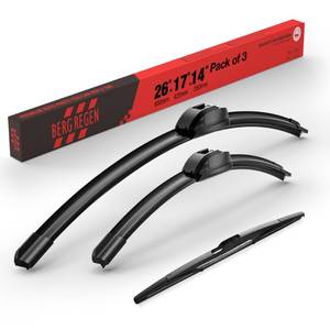 lot 4077 image: BERG REGEN 2617 Windshield Wiper Blades with 14 Rear Automotive Replacement Set for Mazda 3 2019 2020 2021 2022 2023 �� Genuine OEM Quality (Set of 3)